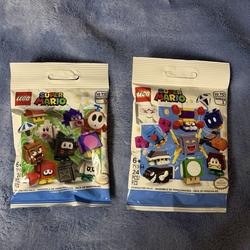 Lego Super Mario Series 2  And Series 3 Open Blind bag mini figure Lot Of 2‎